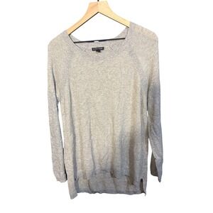 Eileen Fisher Lightweight Knit Sweater Pullover Light Gray Long Sleeve S P